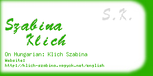 szabina klich business card